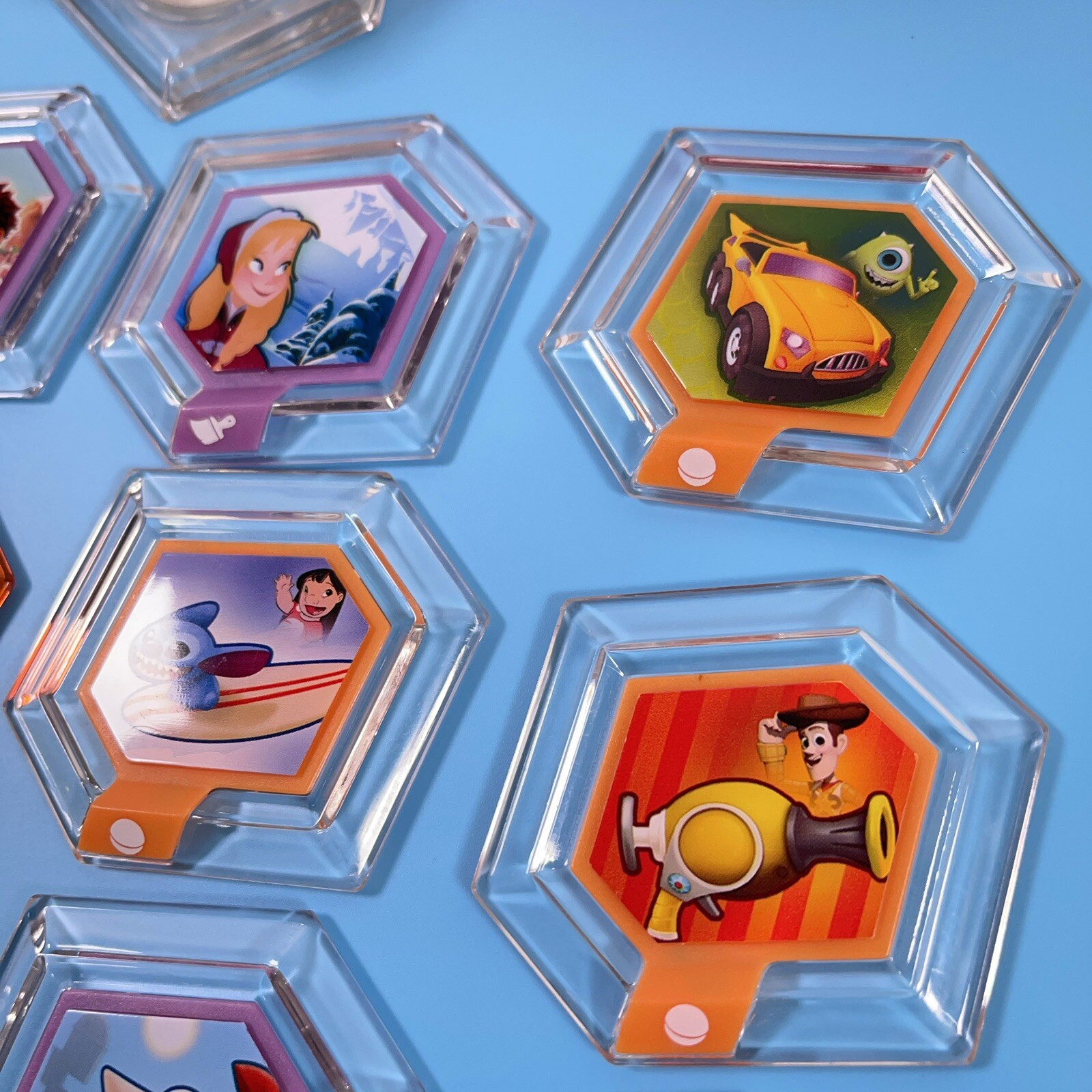 Disney Infinity Power Disc Mixed Lot of 10 with Portable Red Storage Case Bundle