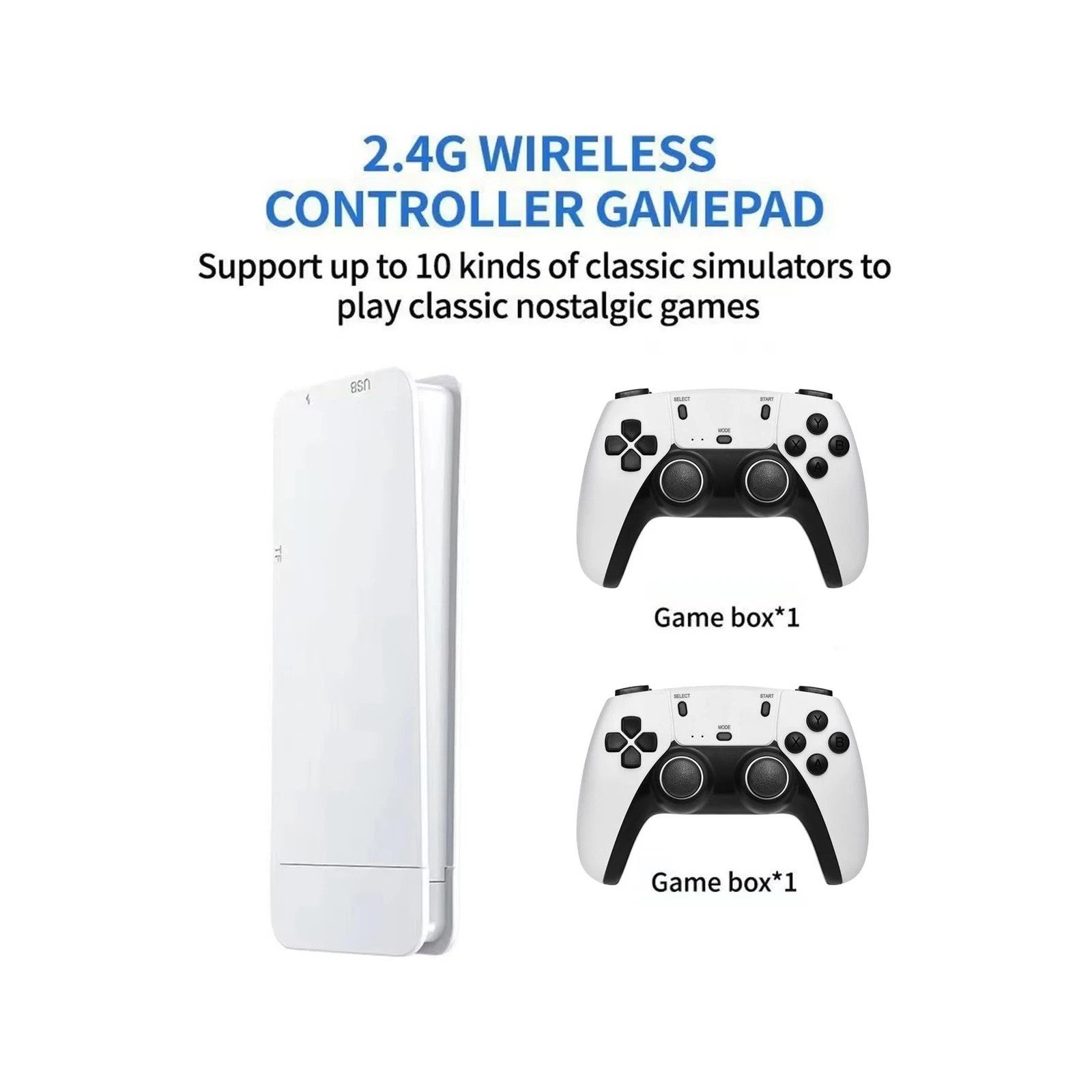 M15 Video Games Console Stick 4K Pro 128GB 4k+ Games Wireless Controllers 2.4G