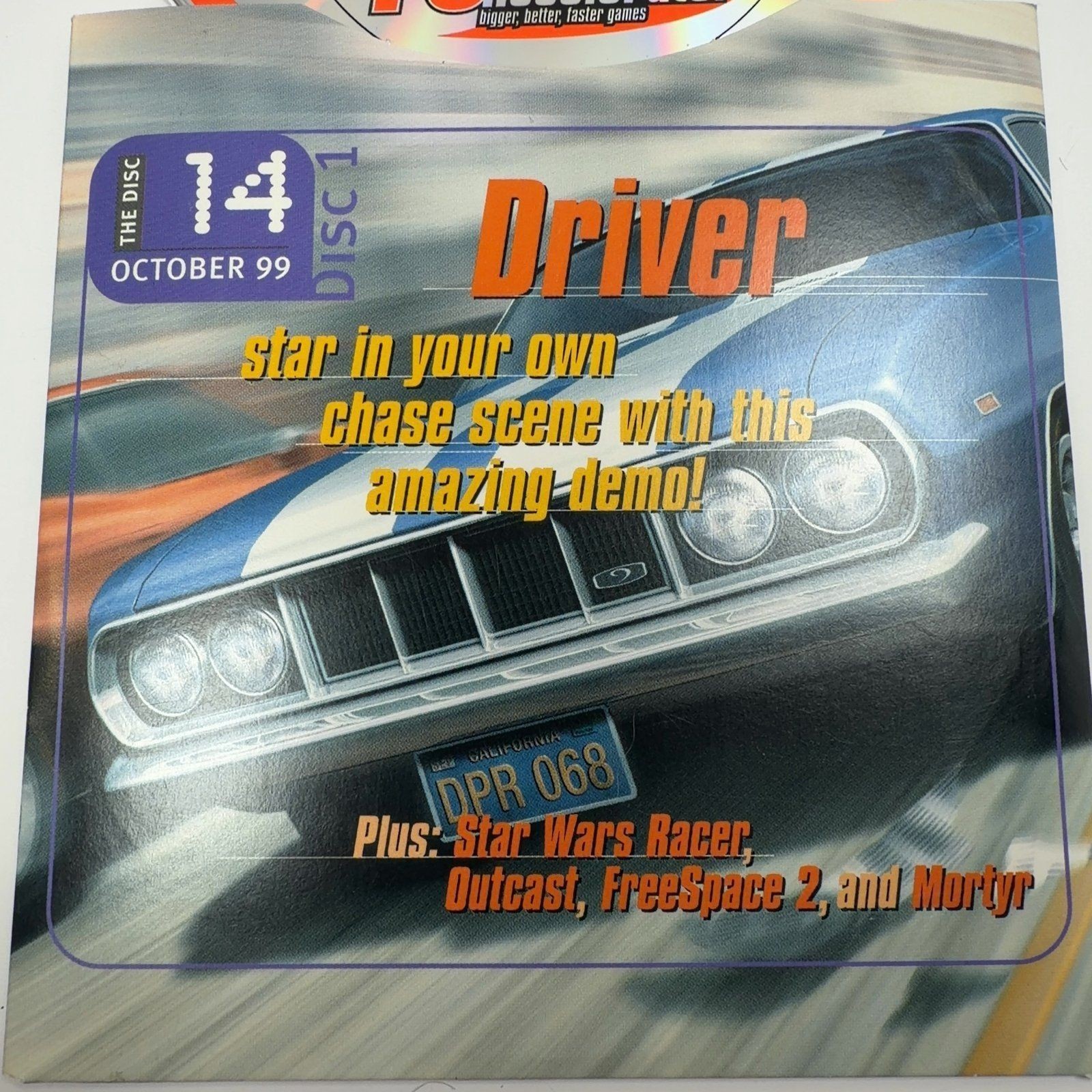 PC Accelerator October 1999 Demo Discs Driver Star Wars Racer Eidos Games Used