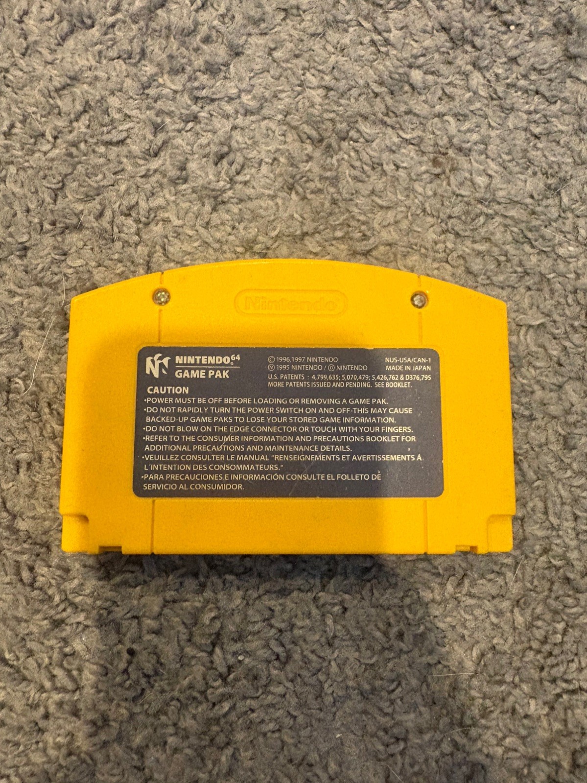Donkey Kong 64 Nintendo 64 N64 1999 Tested Working Authentic Game Cartridge