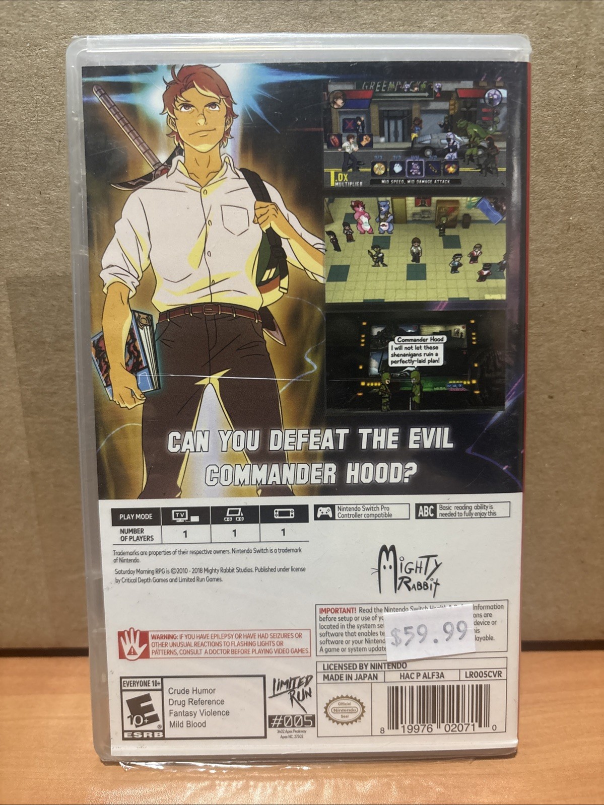 NEW! Saturday Morning RPG – Limited Run #005 – Nintendo Switch – Sealed!