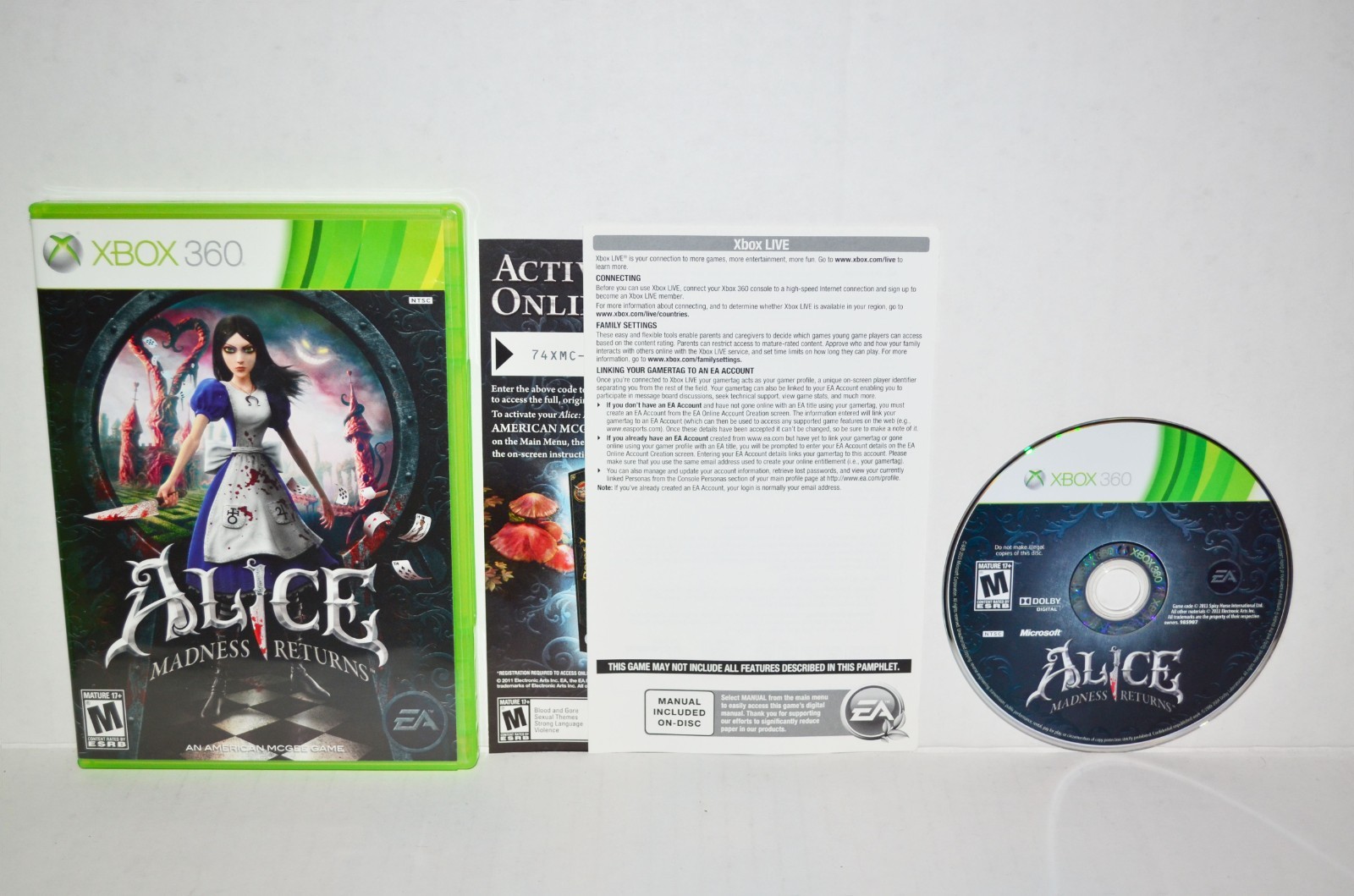 Alice: Madness Returns (Microsoft Xbox 360, 2011) DLC Pass Video Game CIB NM🔥