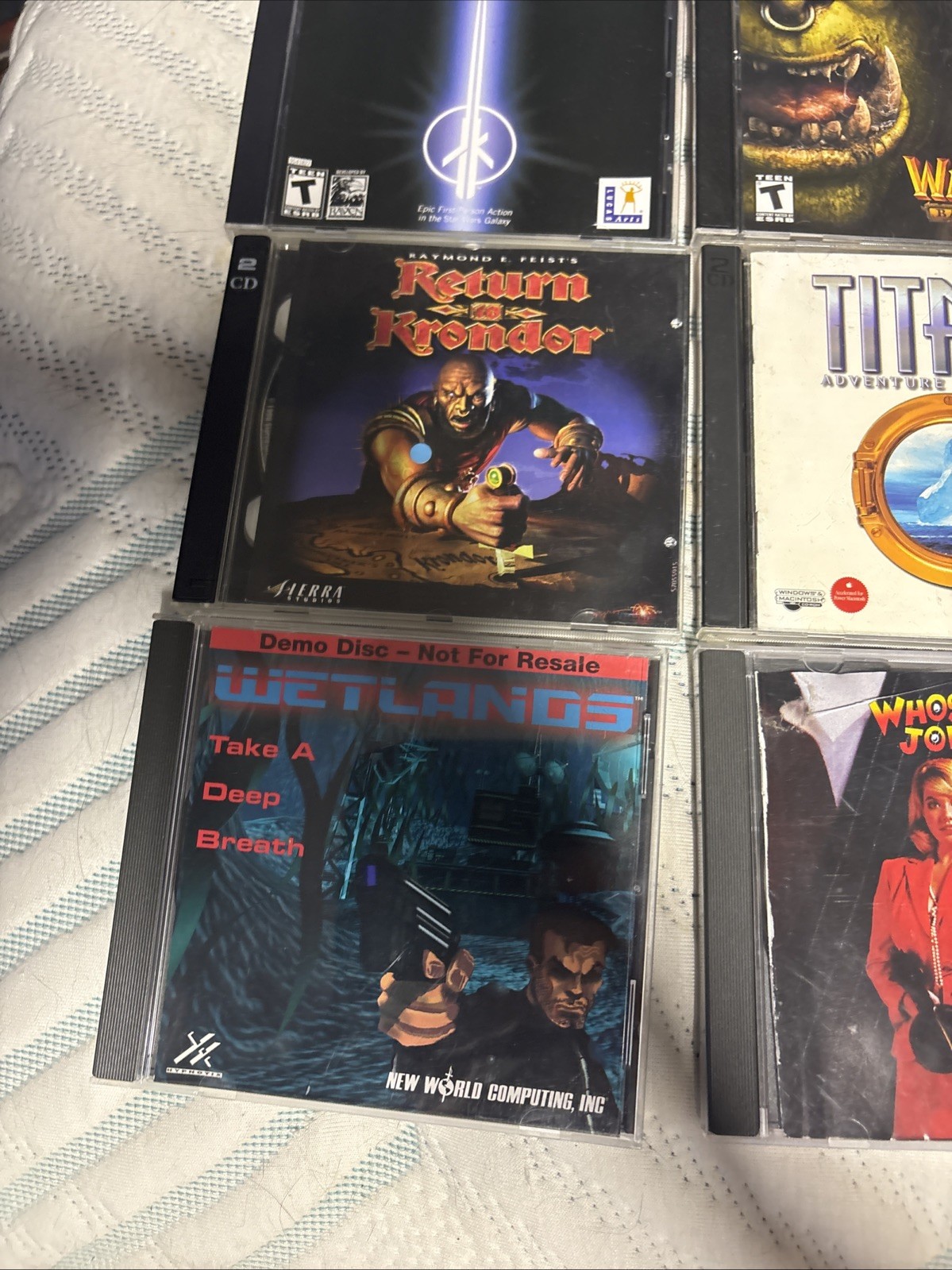 Vintage PC Game Lot Windows 95 98 Sierra Johnny Rock Descent Swat