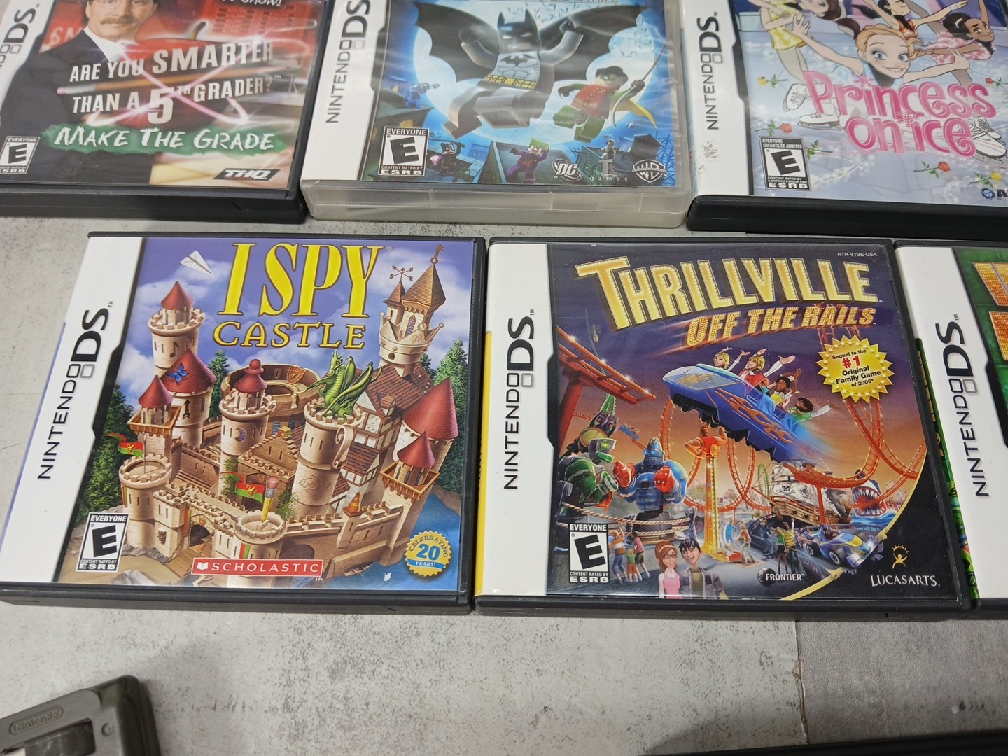 Nintendo DS Lite Handheld System (Onyx Black) w/ Lot of Games