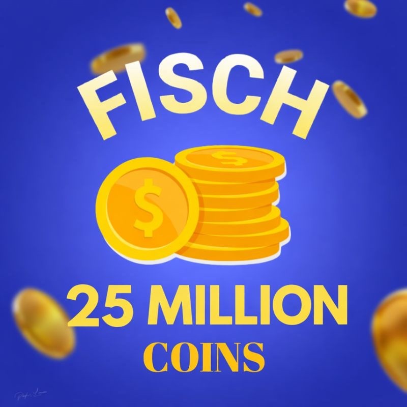 FISCH COINS 25 Million C$ + BONUS 🐟 Roblox 🐟 |⚡CHEAPEST⚡🚚Fast Delivery🚚 FISH