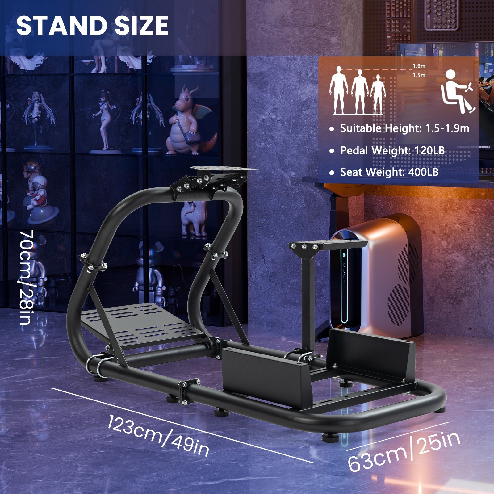 Minneer G29 Racing Steer Wheel Stand Fit Logitech G923 G920 Fanatec Thrustmaster