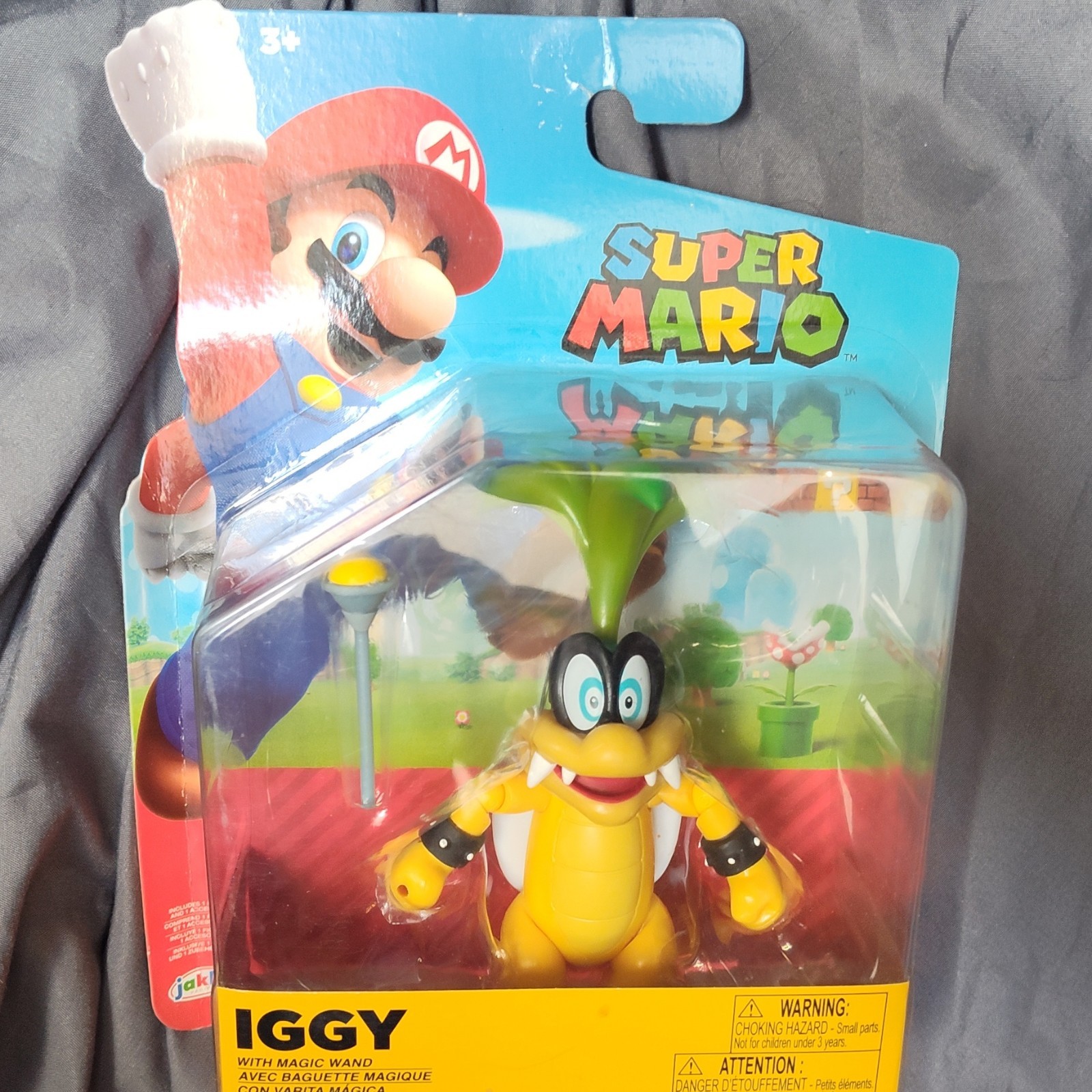 Jakks Pacific Super Mario Iggy World of Nintendo Figure w/ Magic Wand 2018