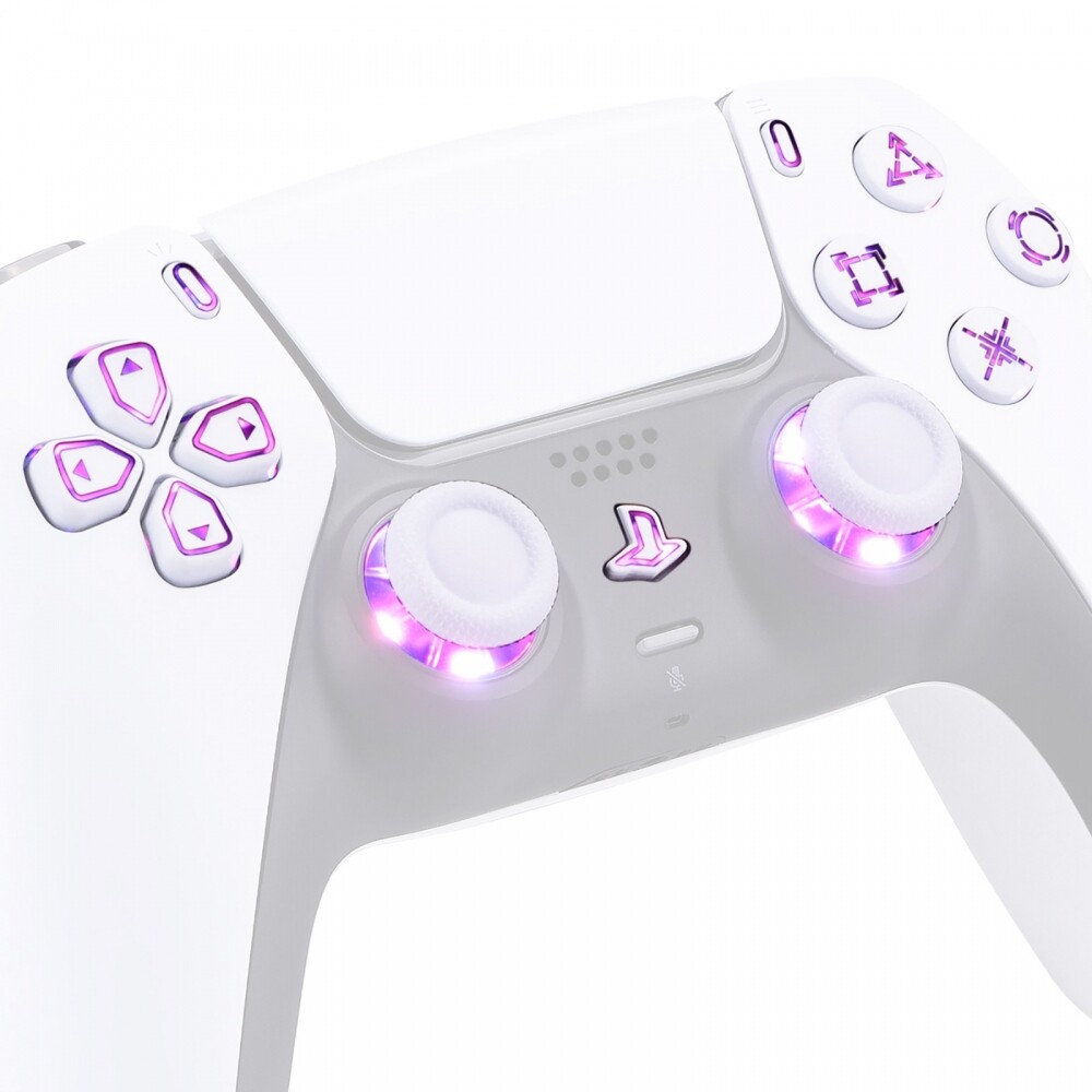 Multi-Colors Luminated White Symbols Buttons DTF V3 LED Kit for ps5 Controller