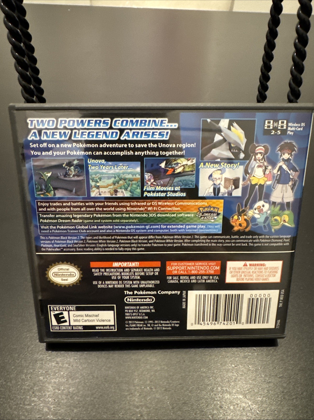Pokémon Black 2 Version Nintendo DS 2012, Complete in Box with Manuals Tested