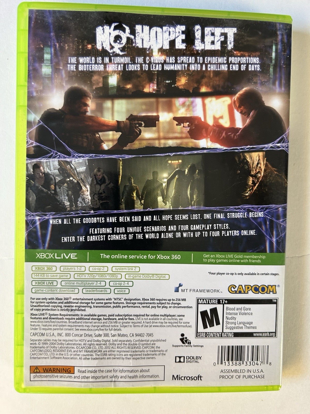 Resident Evil 6 Xbox 360 2 Disc Set 2012 Capcom Tested