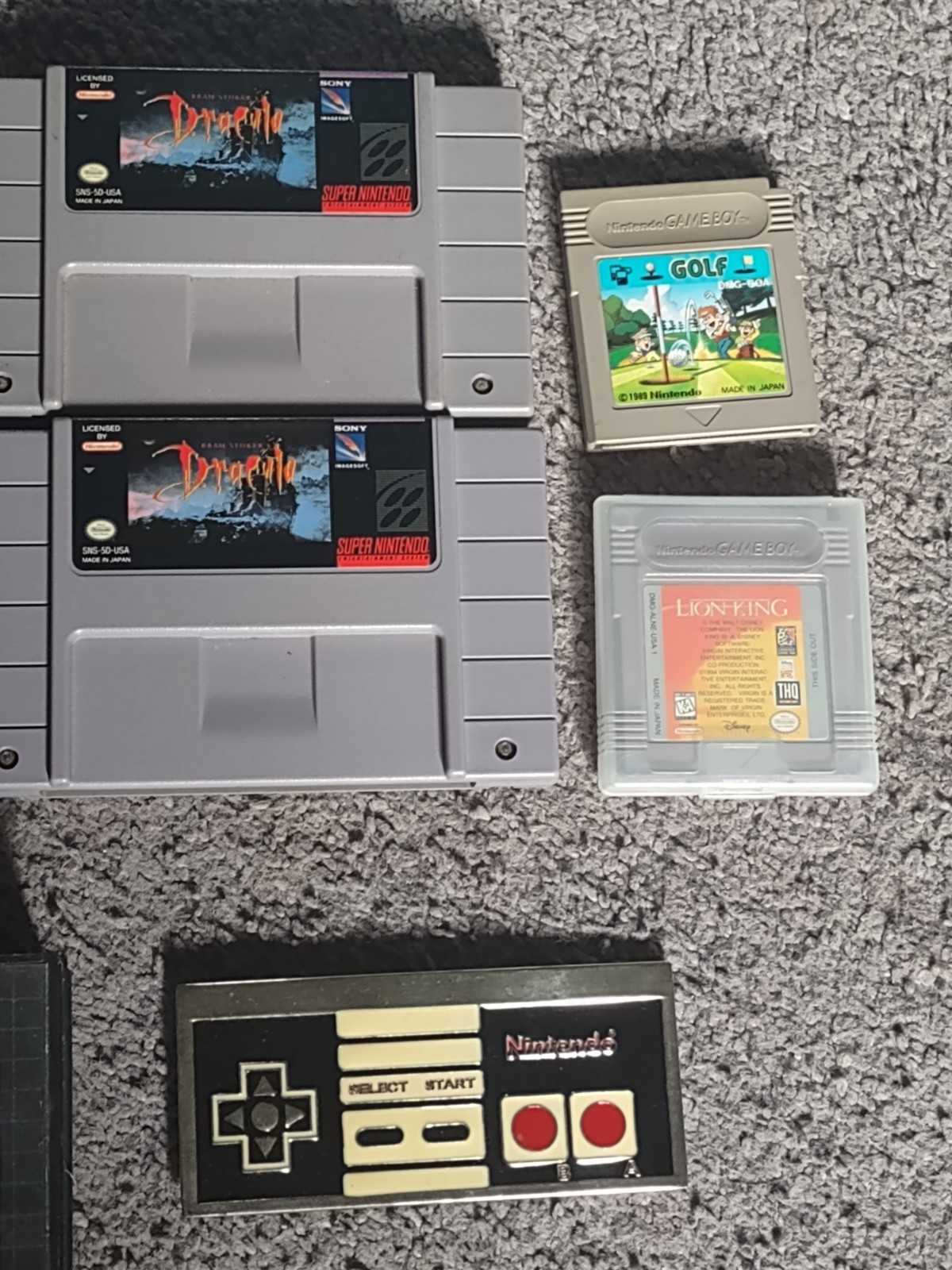 Retro Game’s Mix Lot 11. And Nintendo Belt Buckle.