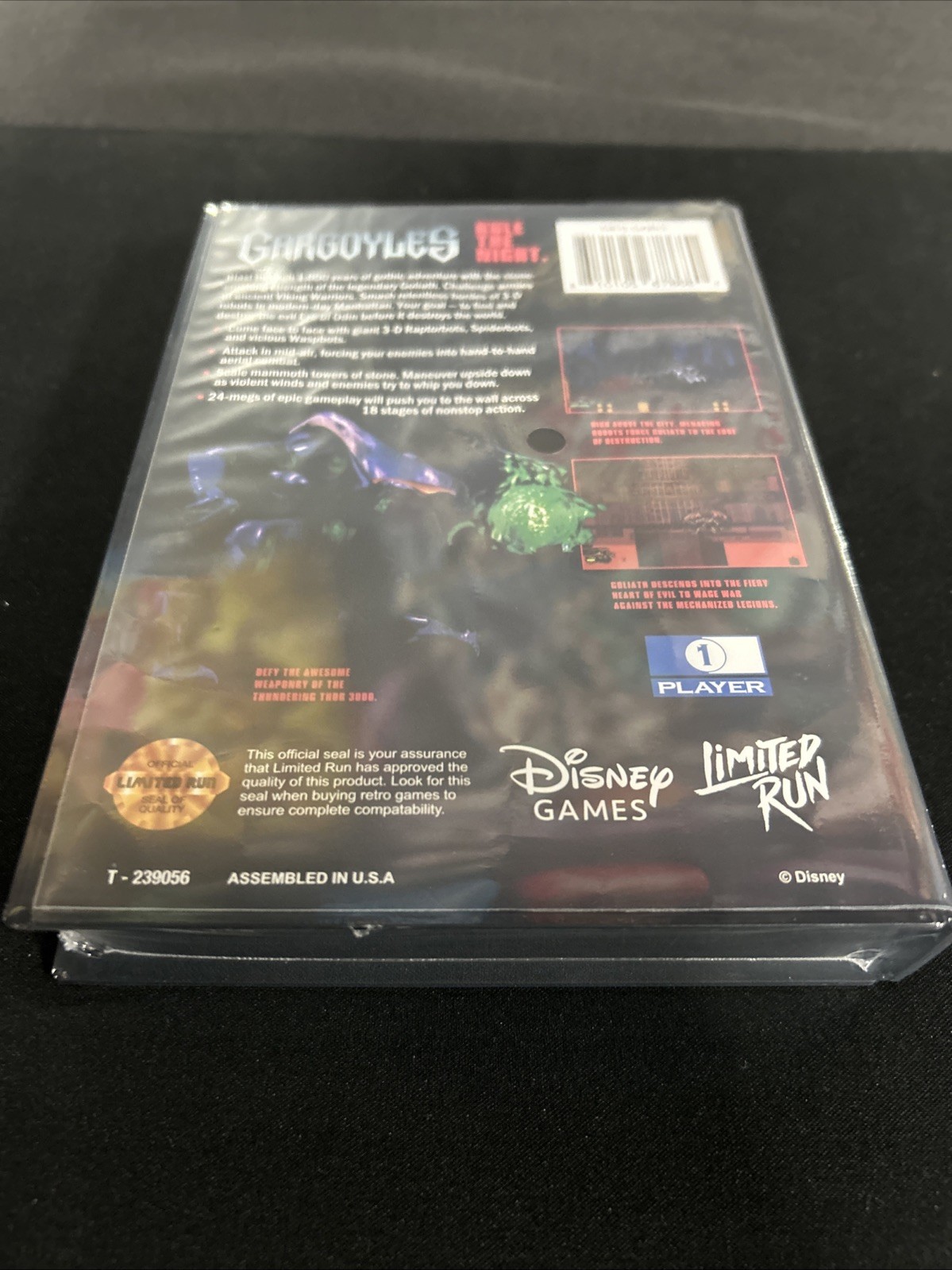Gargoyles, Standard Black Cart, Limited Run Games (Sega Genesis)