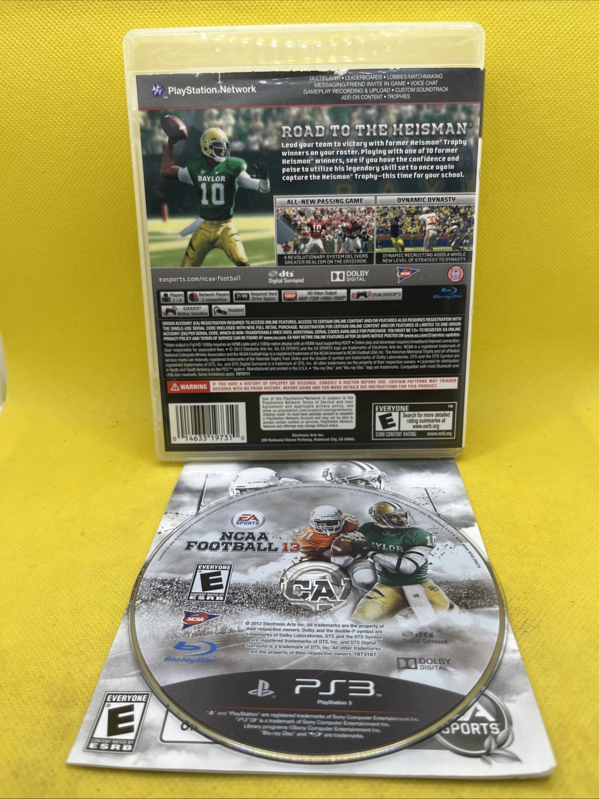 NCAA Football 13 College Football (Sony PlayStation 3, 2012, PS3, Works Great)