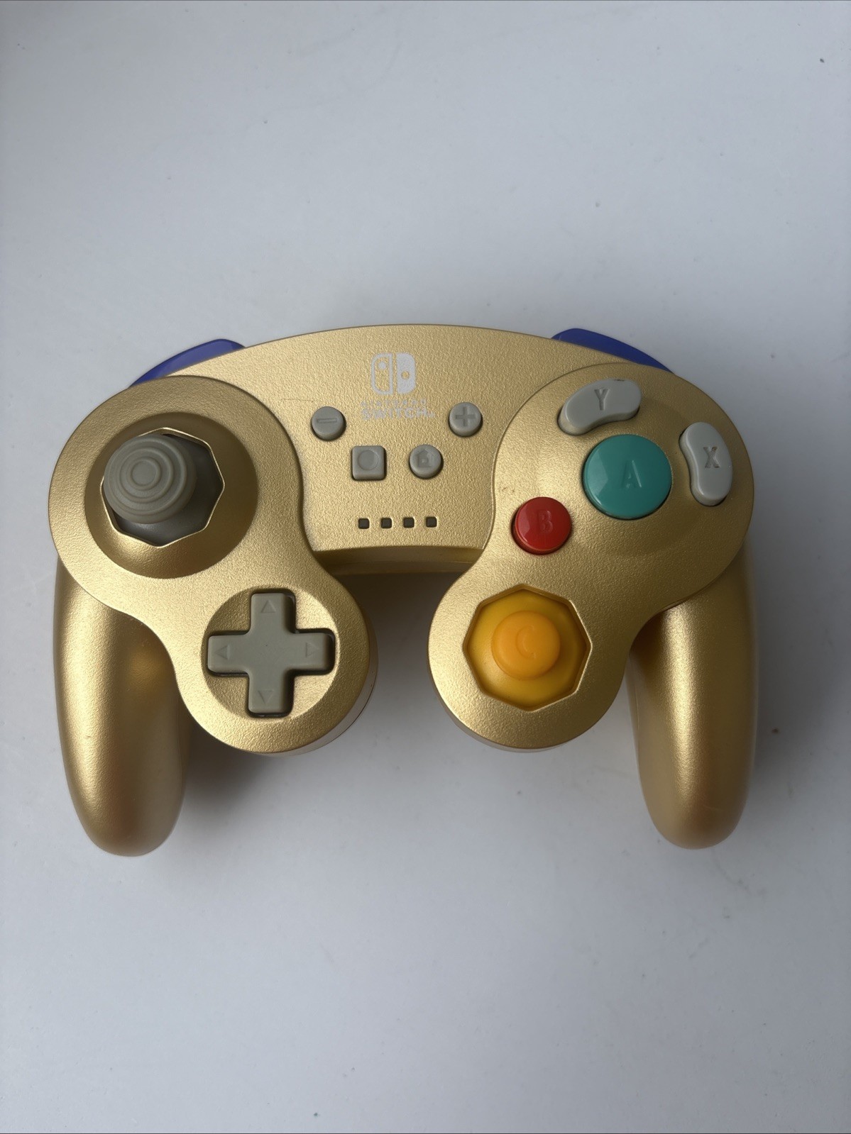 Nintendo Switch Controller GameCube Style Gold Turns ON Battery’s Not Included