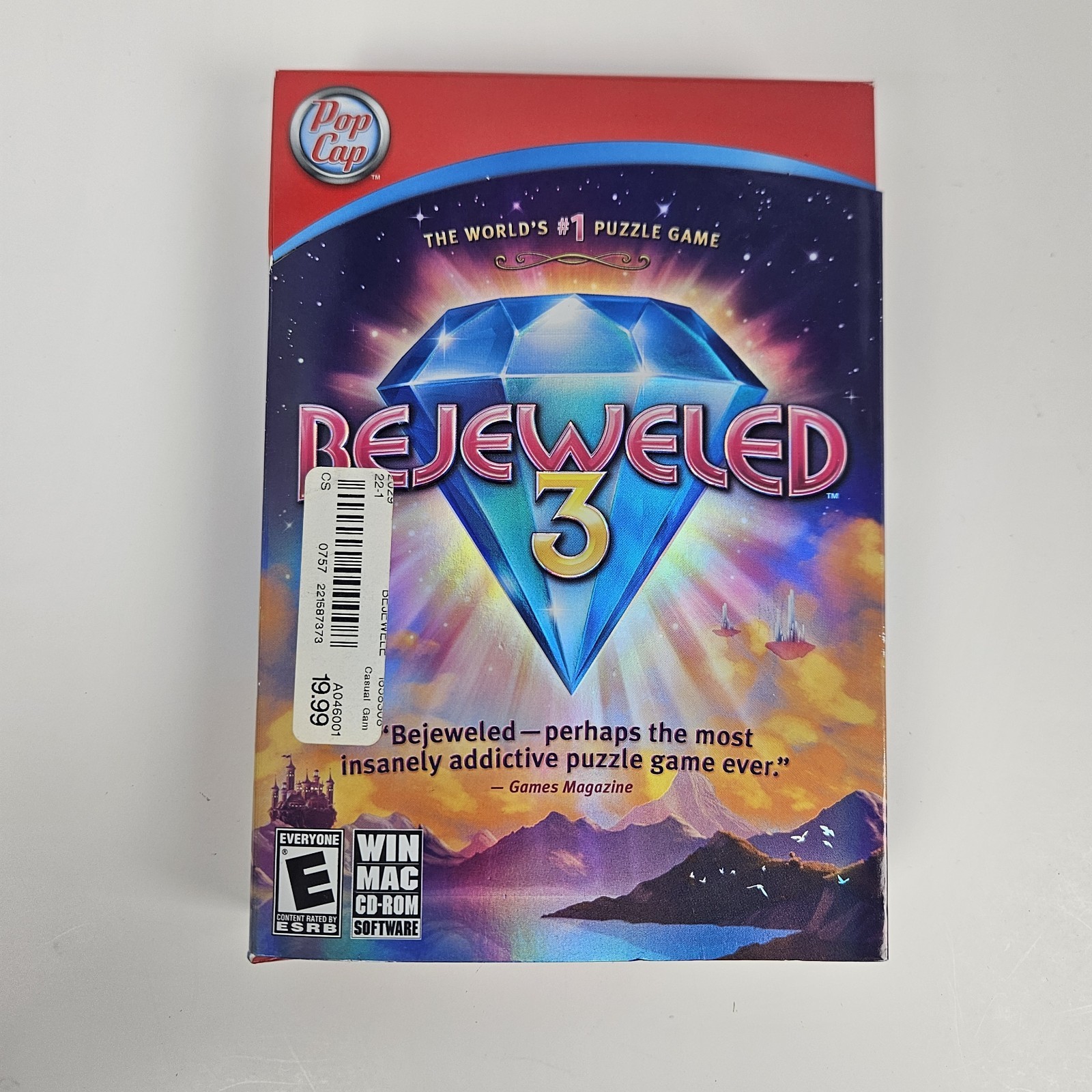 Bejeweled 3 (Windows/Mac, 2010) Pop Cap PC CD-ROM Puzzle Game (NEW-OPEN BOX)