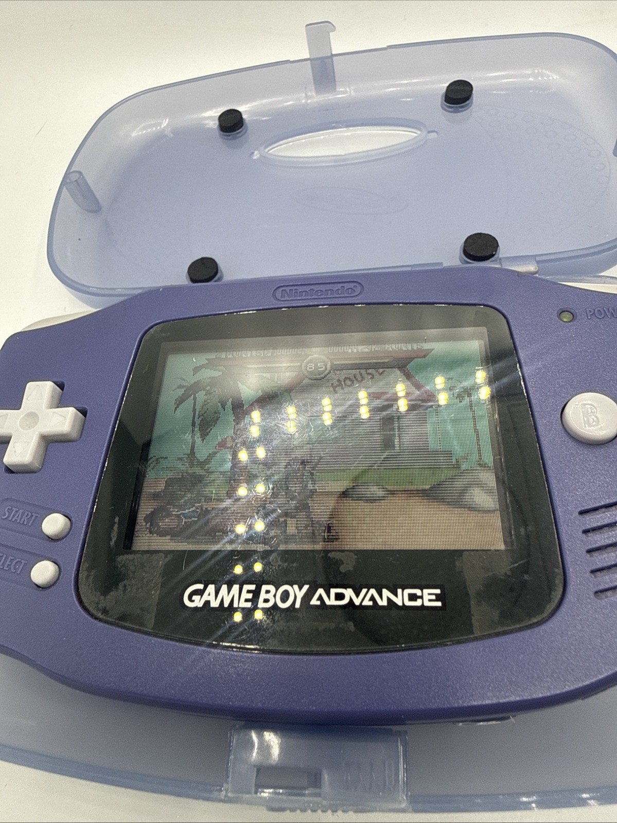 Nintendo Game Boy Advance Handheld System Indigo AGB-001, Case, and DragonBall Z