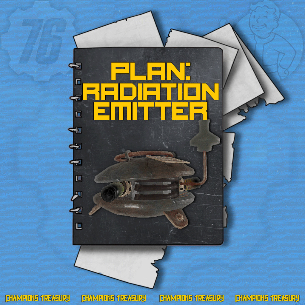 FALLOUT 76 PC PLAN: RADIATION EMITTER CHEAPEST ON EBAY