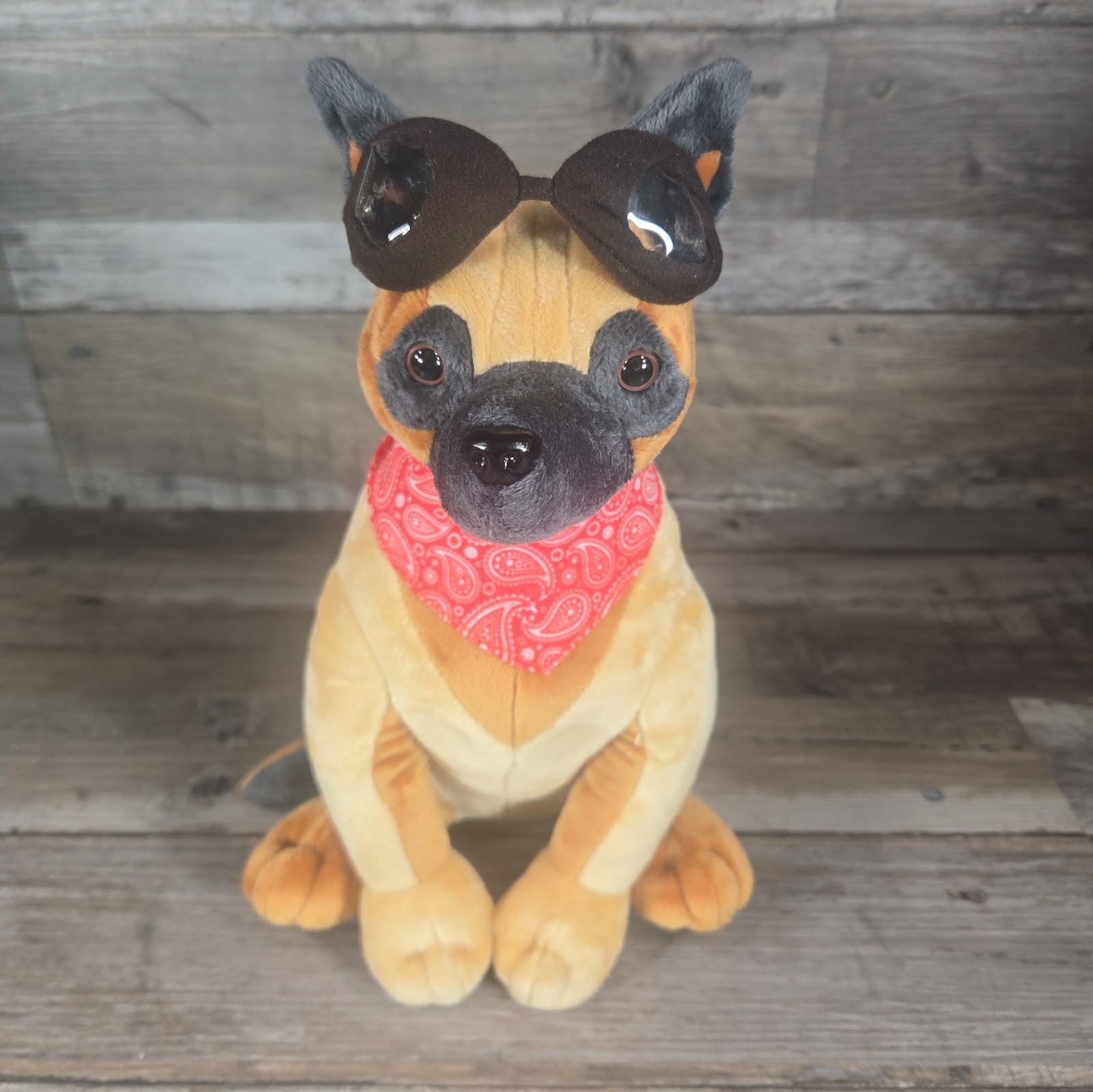 Fallout 4 Dogmeat Plush Figure Stuffed Animal Dog W/ Bandana & Goggles Bethesda