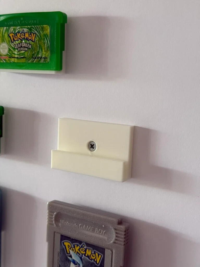 Game Boy Cartridge Wall Mount 3D Printed – Custom Gameboy Storage Mount | 5 Pack