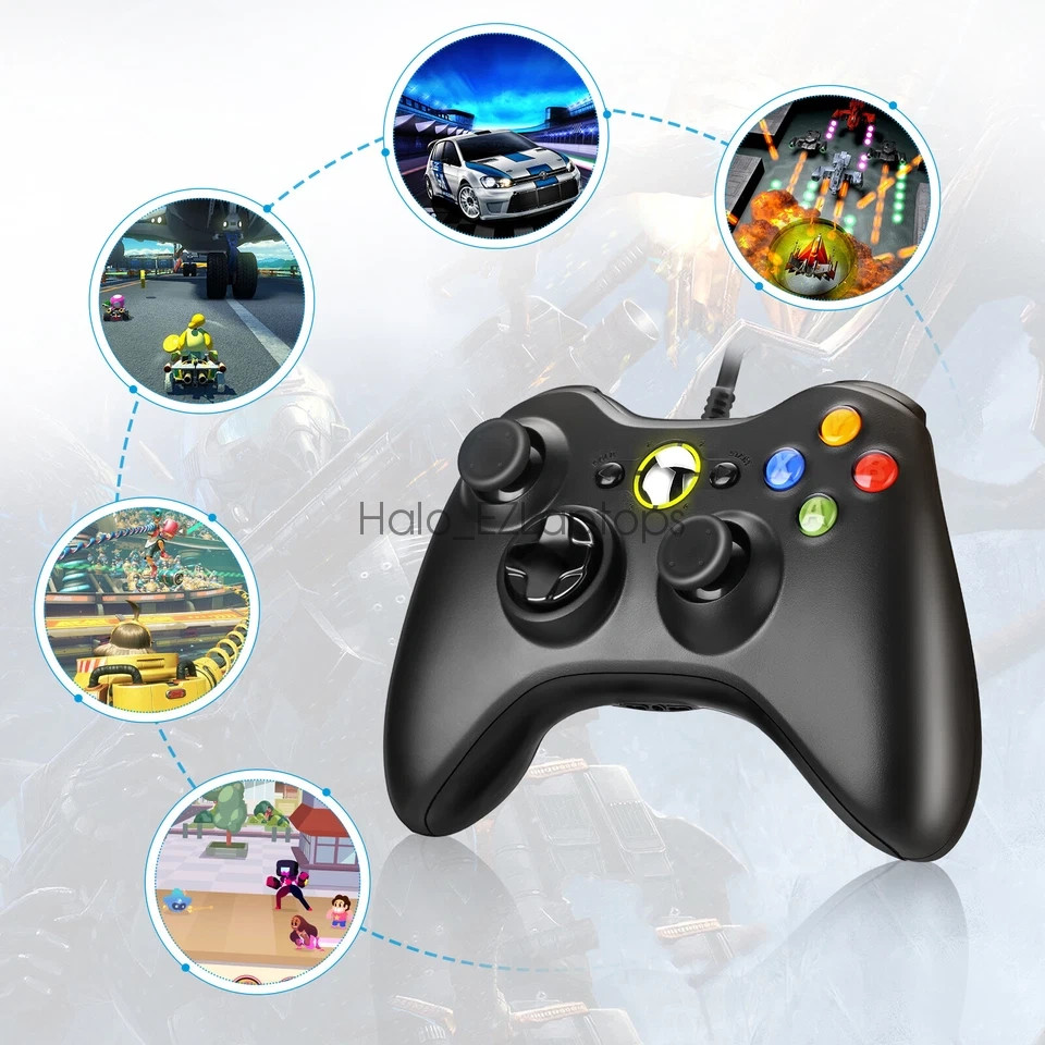New Wired Controller USB For PC Compatible Xbox 360 Windows 7 8 10 11 Gamepad US