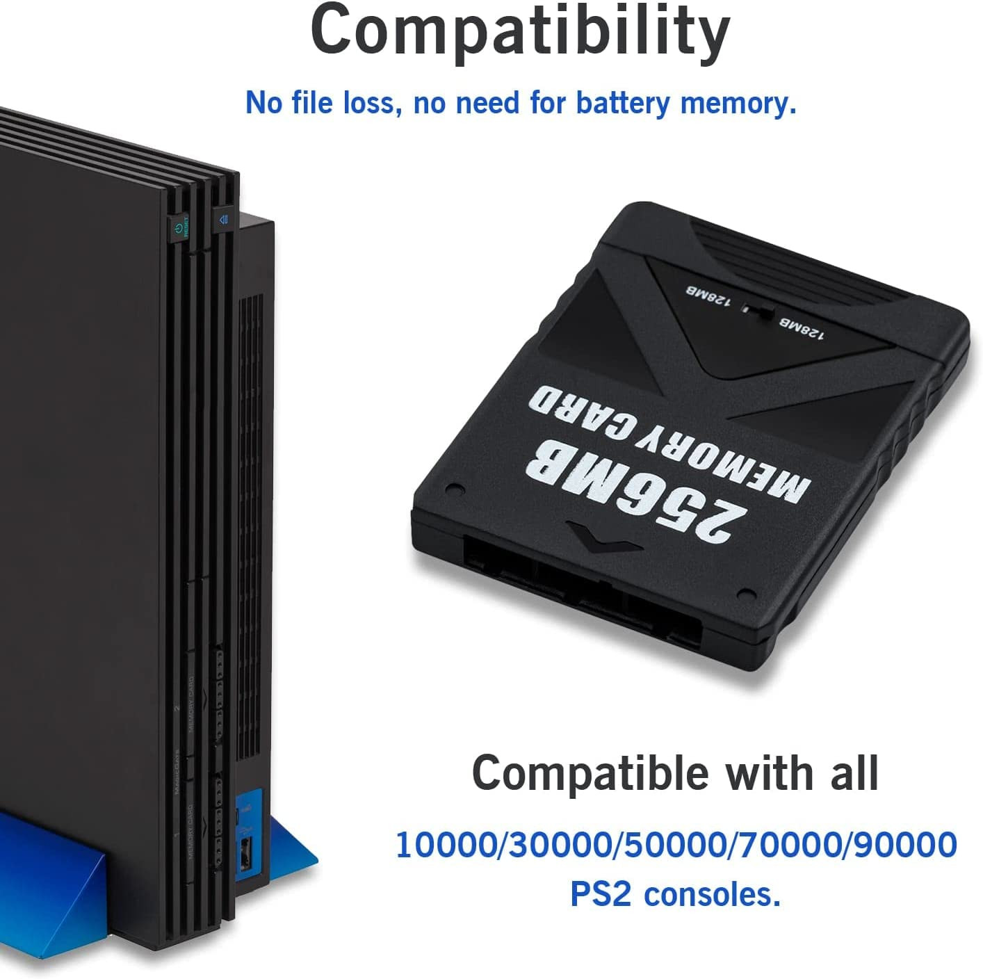 256MB High Speed Game Memory Card for Playstation 2 – Black (1 Pack)