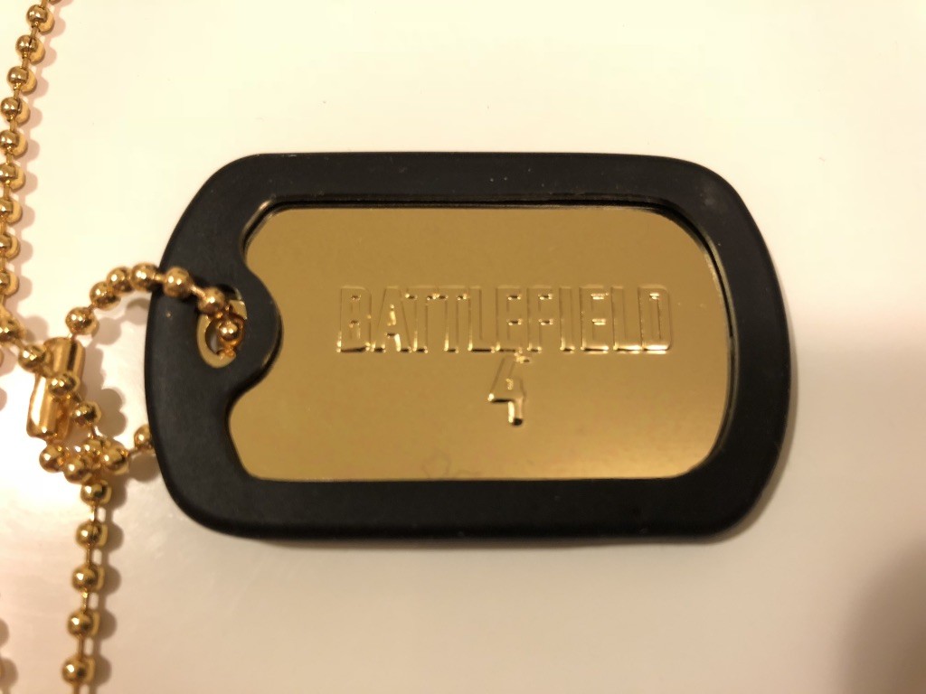 Battlefield 4 PREPARE FOR BATTLE Dog Tags Gold Color