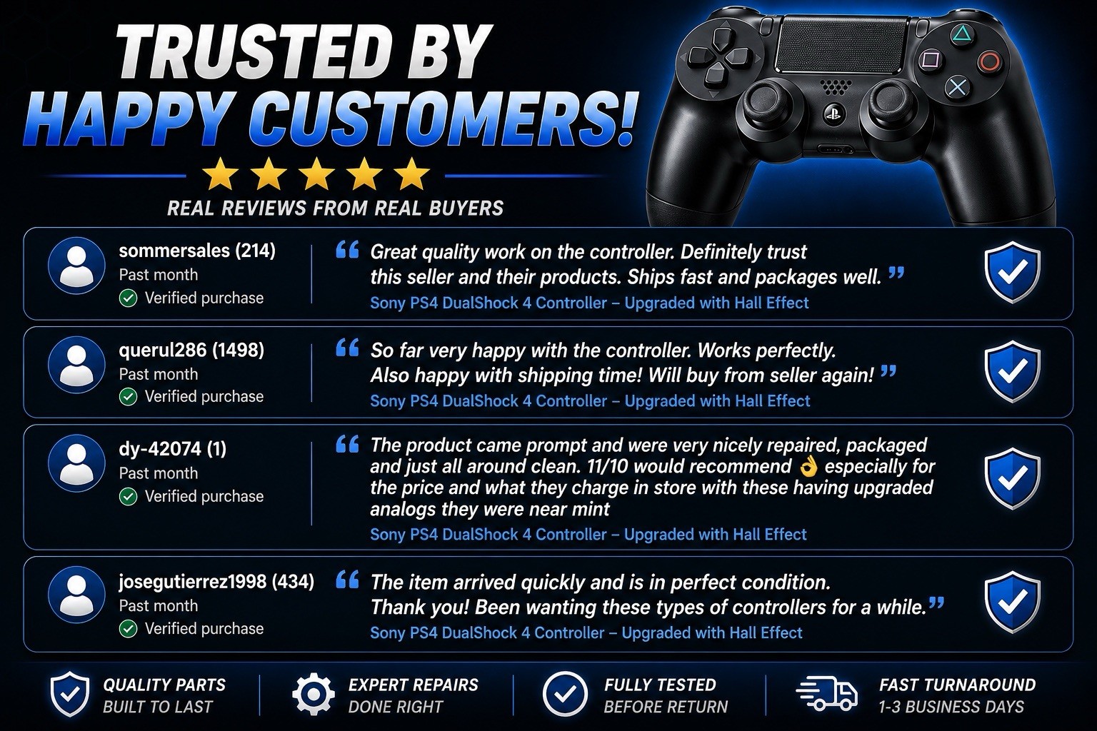 PS4 Controller Repair Service – Hall Effect Joystick Upgrade