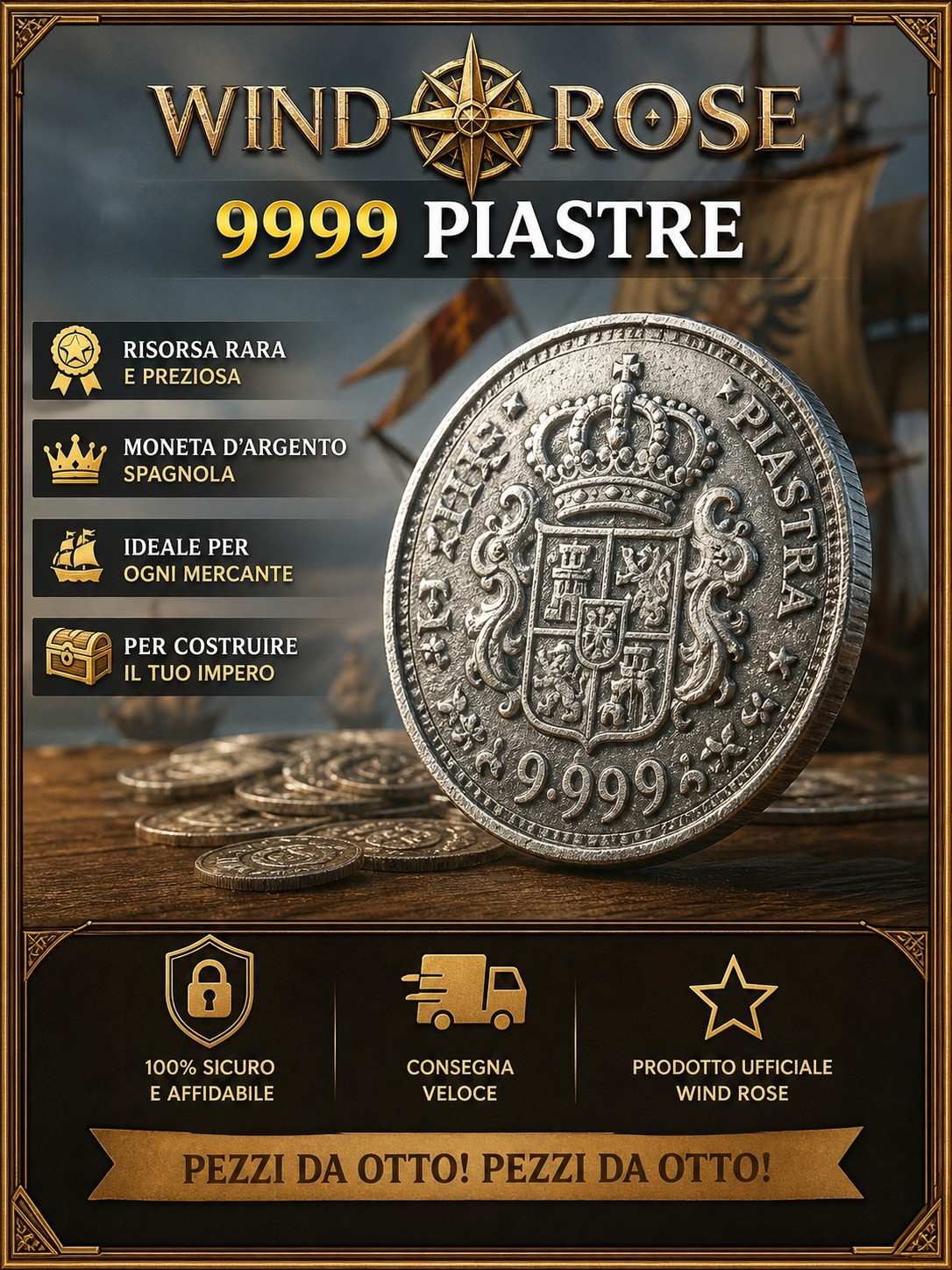 Windrose PC 9999 Plates(Money)