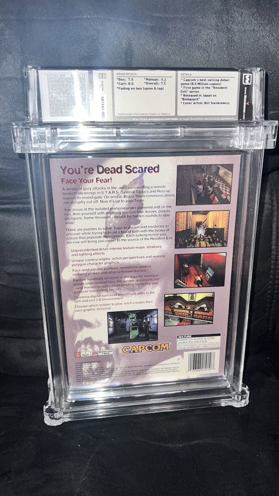 Resident Evil long Box Graded 7.5🔥 (Sony PlayStation 1, 1996)