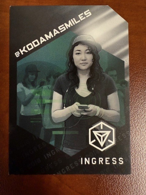 Ingress Koda Smiles 2nd in series Medal Card Niantic [UNREDEEMED]CODE ONLY