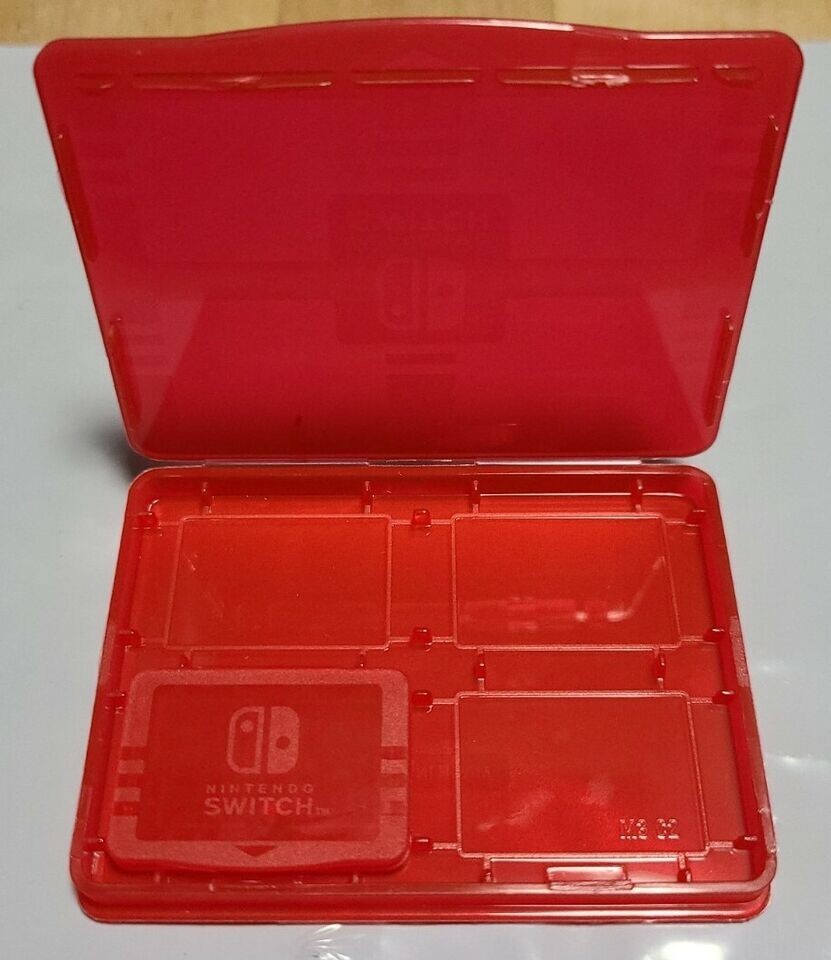 Nintendo Switch Travel Case 4 Game Cartridge Holder Red and/or MicroSD Card Case