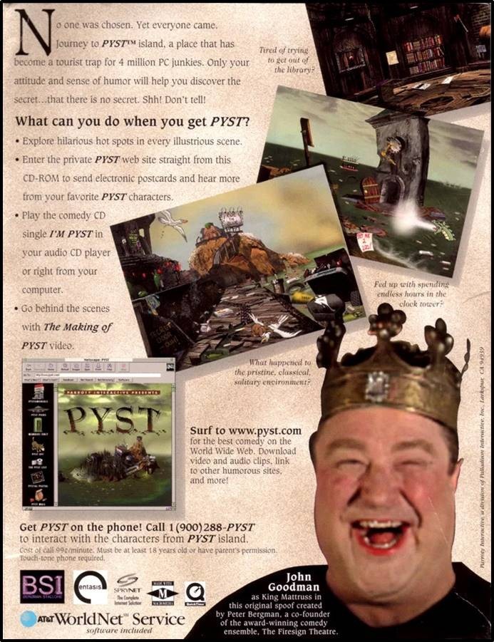PYST (Myst Parody) Windows / Mac CD Computer Game – BRAND NEW + SEALED BIG BOX