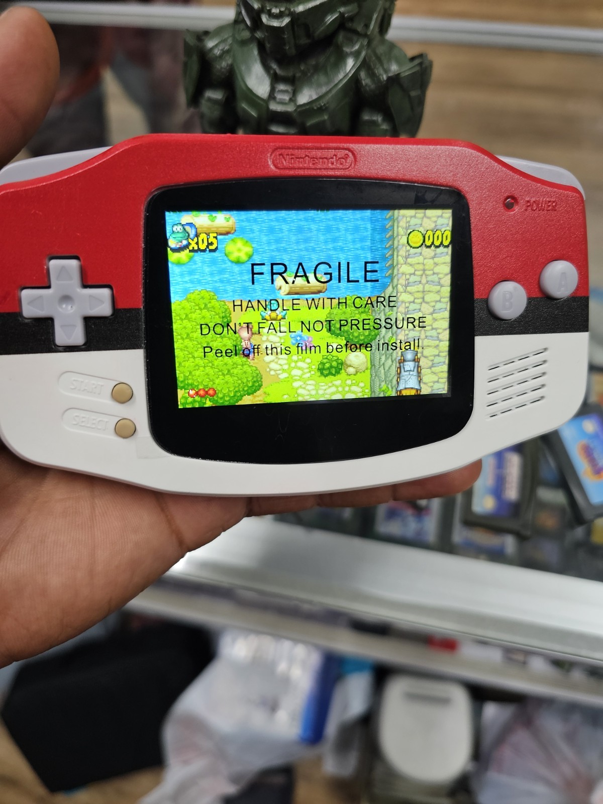 Nintendo GameBoy Advance White/Red Handheld GBA Bundle