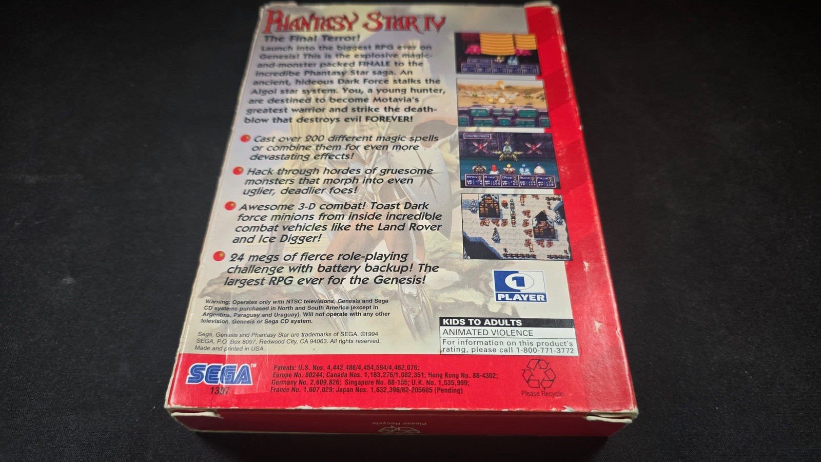 Phantasy Star IV 4 Sega Genesis EXMT cond COMPLETE n box authentic+protector!