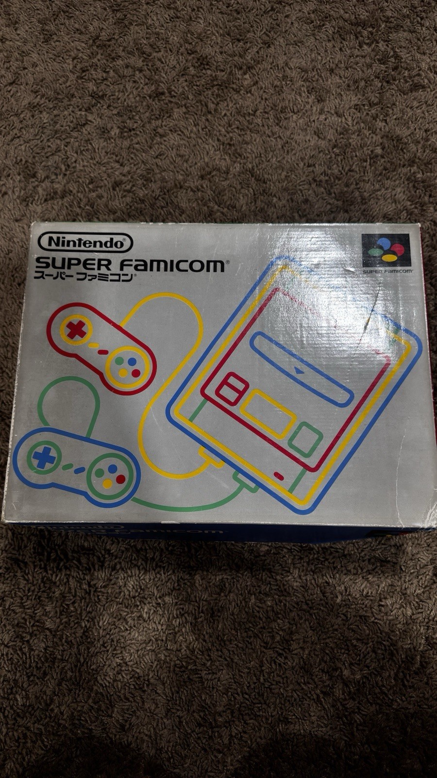 Nintendo Super Famicom SHVC-001 Console w/ Original Box Manuals & 2 Controllers