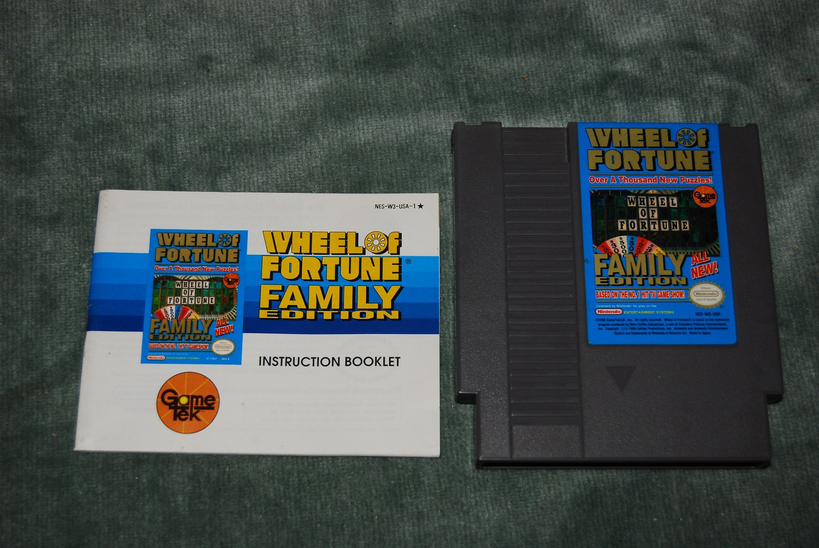 Wheel Of Fortune: Family Edition Cartridge for NES w/ Manual – Tested & Working