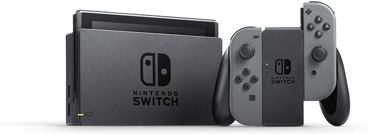 Nintendo Switch + Gray Joy Cons 32GB V2 (Newest) Gaming Console + 2-Day Shipping