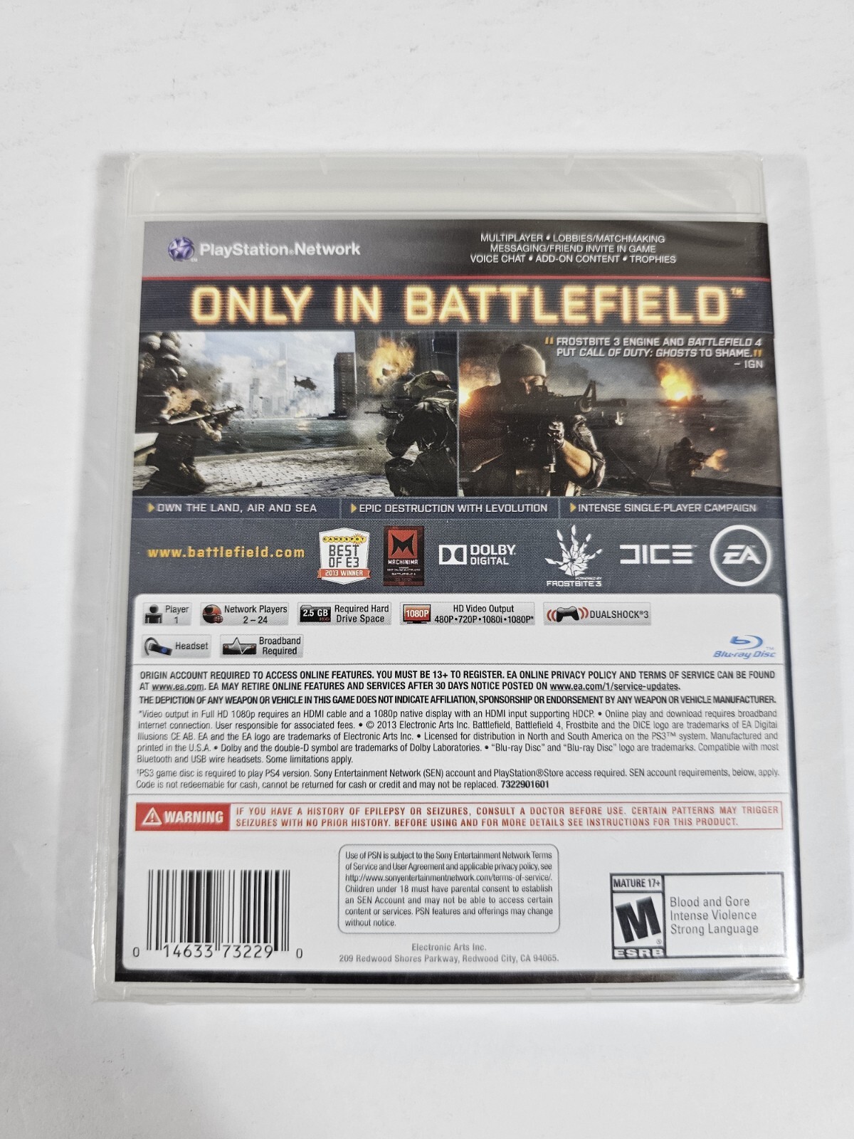 Battlefield 4 (Playstation 3 PS3) PS3 Black Label BRAND NEW SEALED