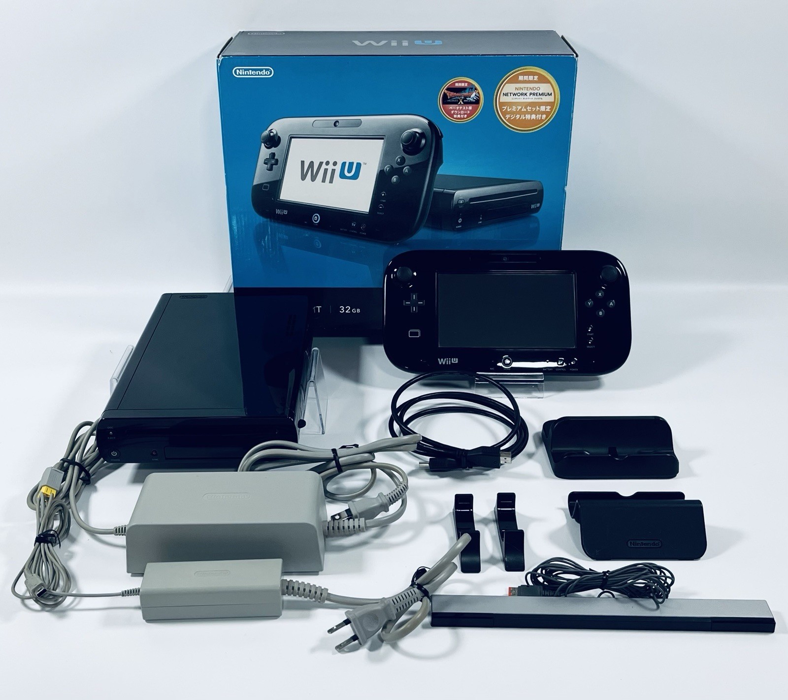 Nintendo Wii U Premium Black 32GB WUP-101 Japan | Tested Ready to Play　JAPAN