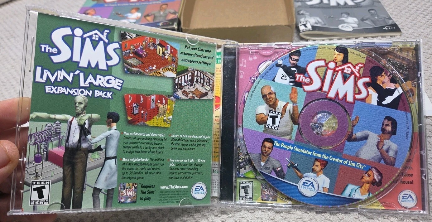 CIB The Sims The People Simulator Big Box PC 2000 w/ Manual, Inserts and Mailer