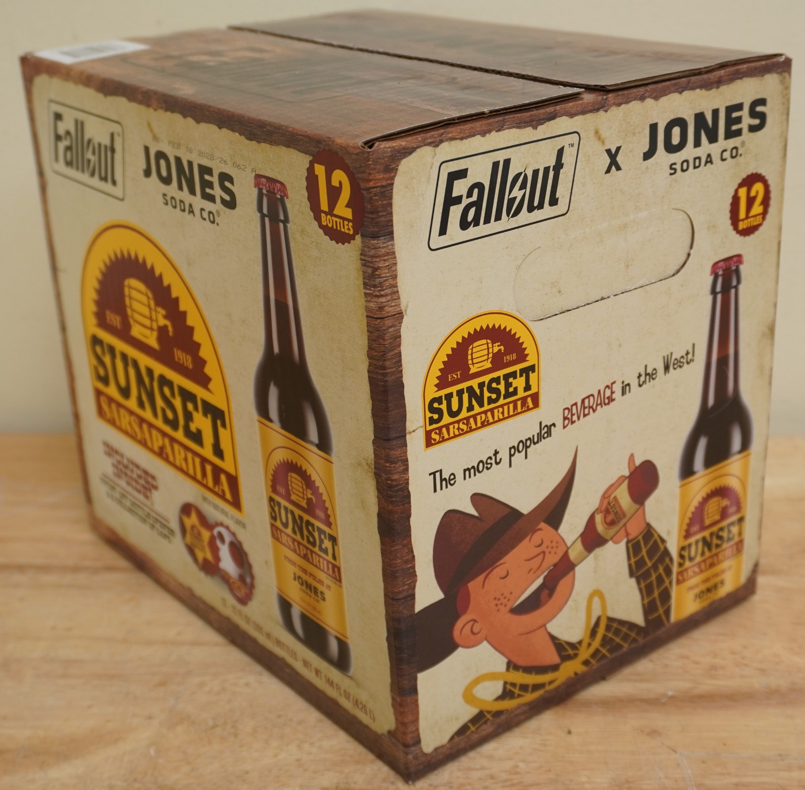 Fallout New Vegas Sunset Sarsaparilla Jones Soda 12 Bottle Case Limited Edition