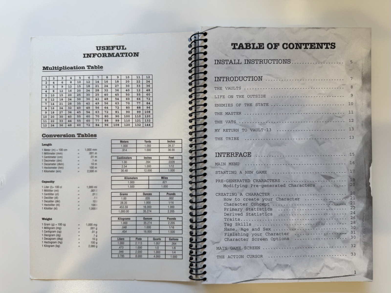 Fallout 2 Manual – Vault-Tec Lab Journal – Spiral Bound – Excellent Condition!