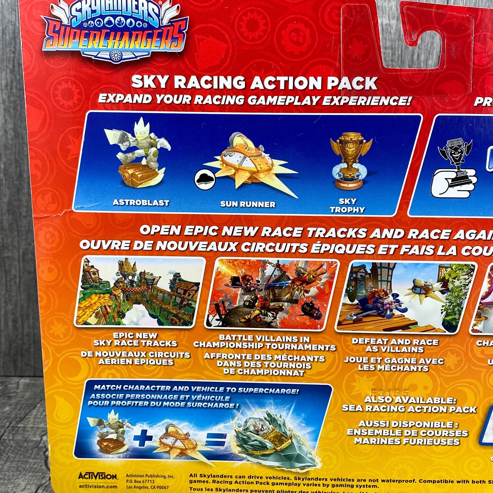 SKYLANDERS Superchargers SKY RACING ACTION PACK Astroblast Sky Trophy Sun Runner