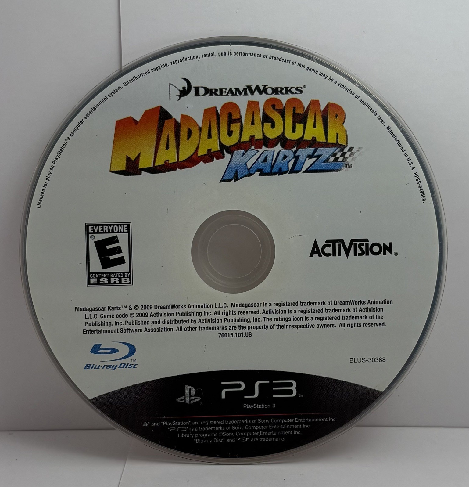 Madagascar Kartz (Sony PlayStation 3, PS3, 2009) Disc Only – Untested