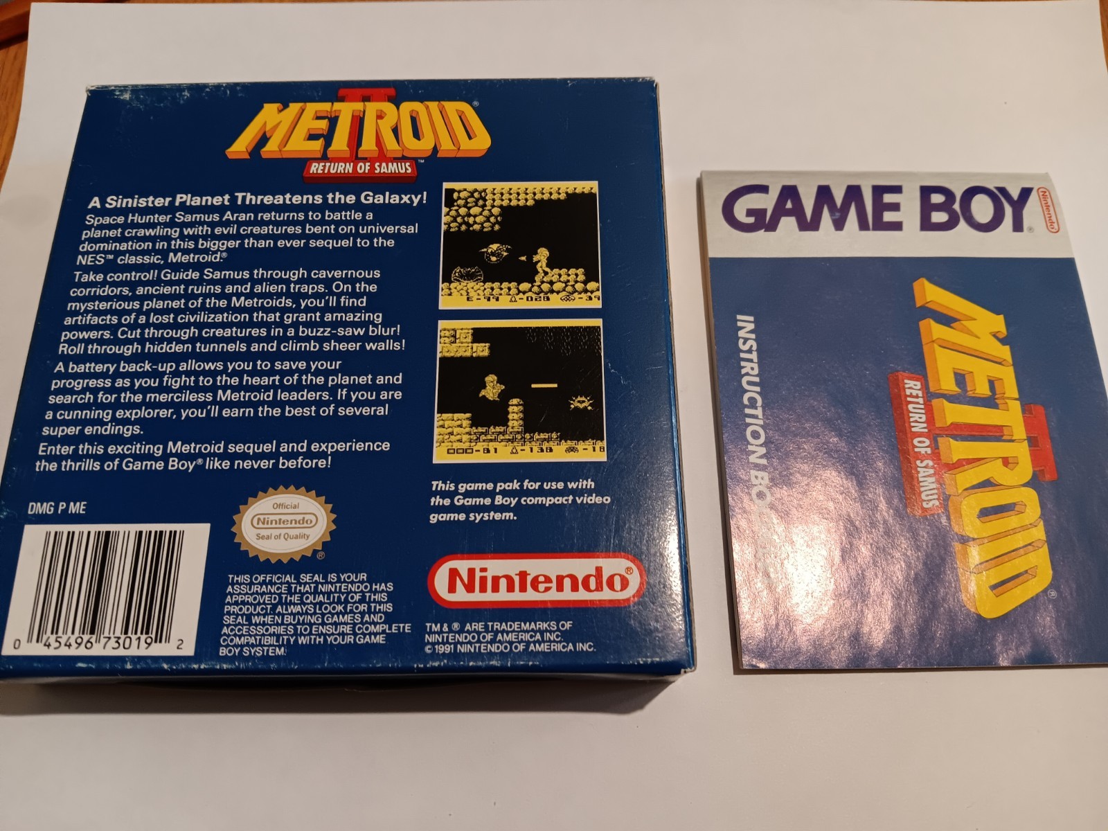 Metroid 2 Return of Samus Gameboy CIB Complete in Box Hardly Played