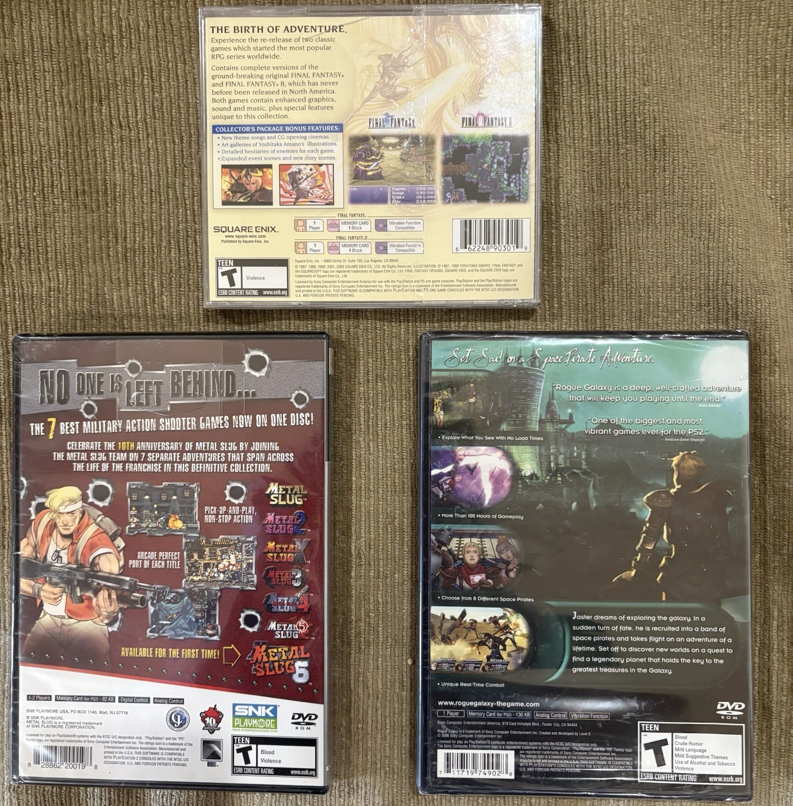 Sealed PlayStation Bundle (FF Origins, Metal Slug Anthology, Rogue Galaxy)