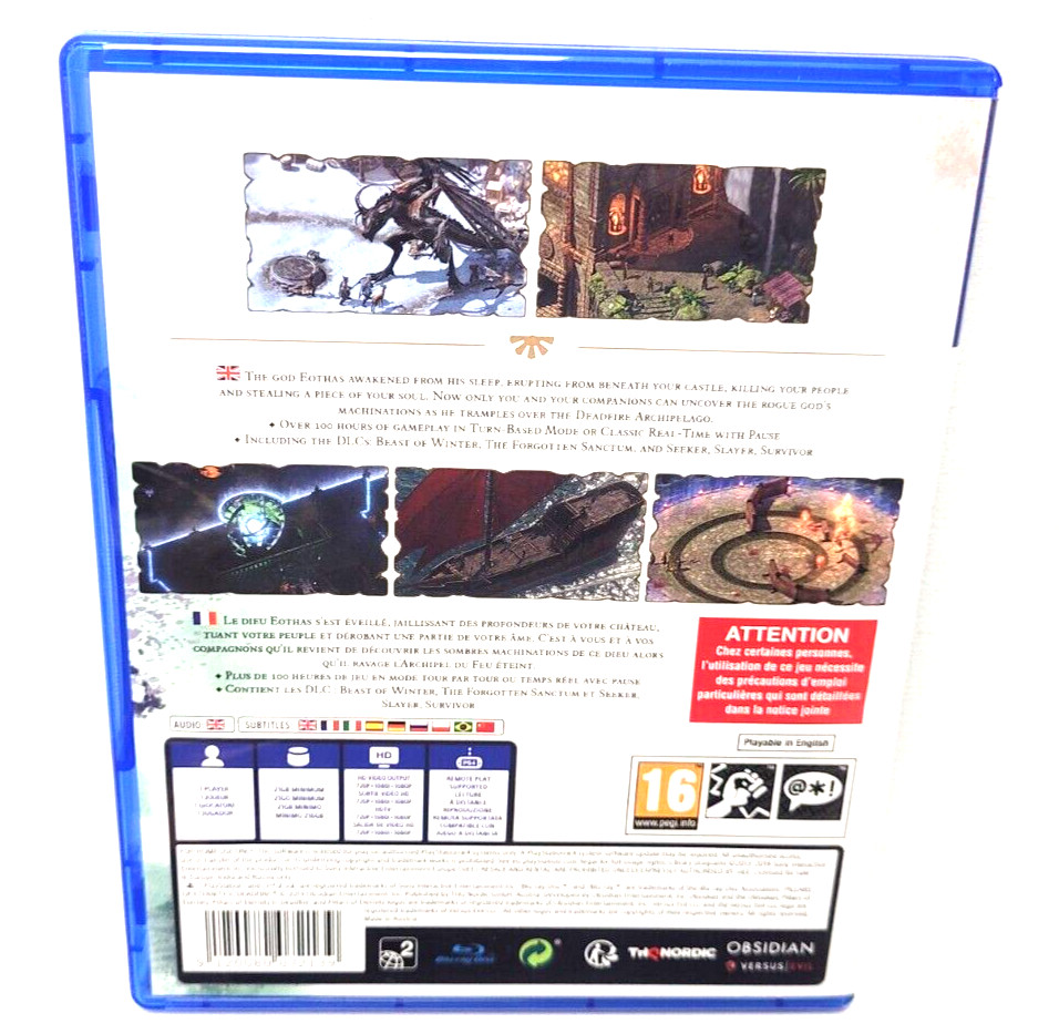 Pillars of Eternity II 2 Deadfire Ultimate Edition PS4 Mint Disc PS5 Compat