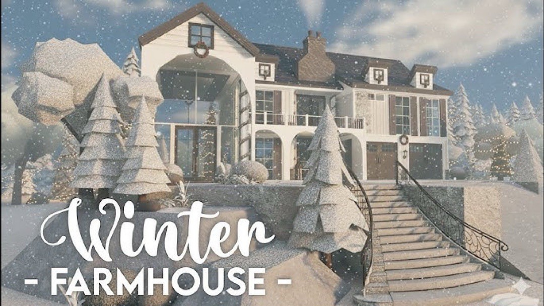 WINTER FAMILY FARMHOUSE BLOXBURG.CHECK DESCRIP.FAST BUILDER FOR AFFORDABLE PRICE