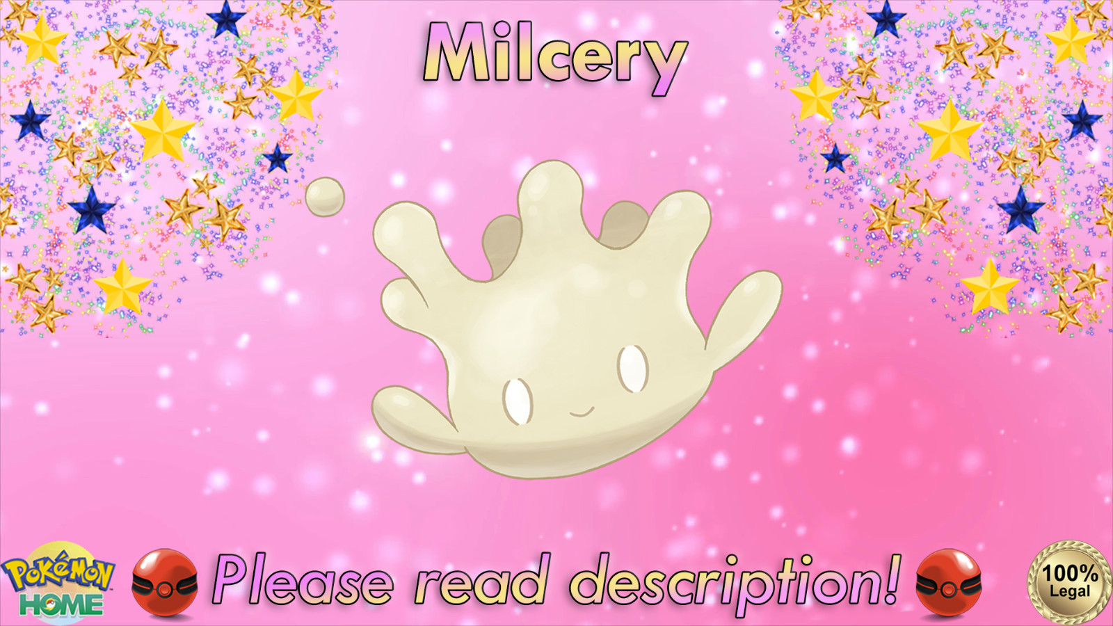 ✨Pokémon Center Birthday Milcery EVENT 6IV✨Pokémon Sw/Sh S/V HOME (💯Legal)