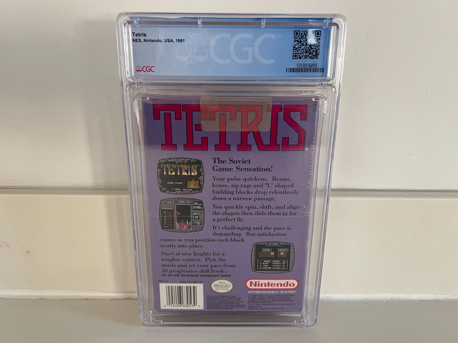Tetris (Nintendo NES) CGC 9.4 A New Sealed Graded PSA WATA VGA Oval SOQ “R”